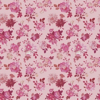 Bahnen Wandbild Rosa Pink Blumen