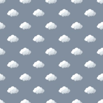 non-woven wallpaper dreams cloud motifs blue 014833