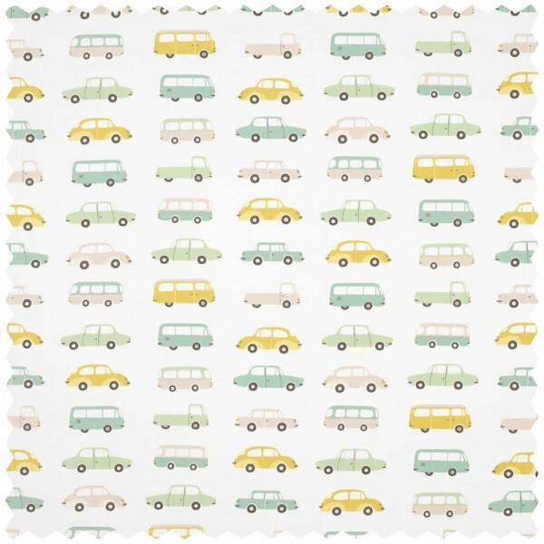 Decorative White Cars Taxi Bus