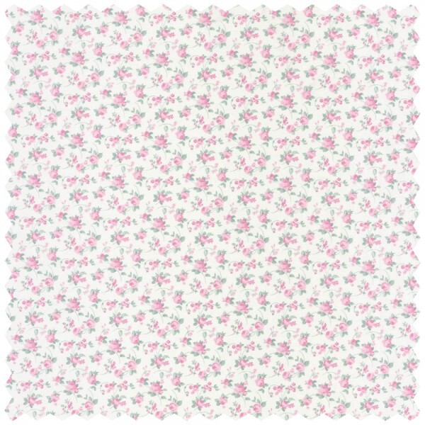 Deco Fabric Green Pink Flower Girl