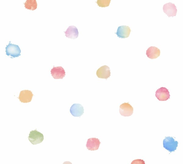 colorful sprinkles dots wallpaper white and colorful Little Love AS Creation 381471