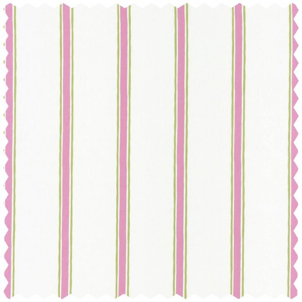 Decoration fabric green pink stripes