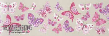 Taupe Schmetterlinge Borte Papier