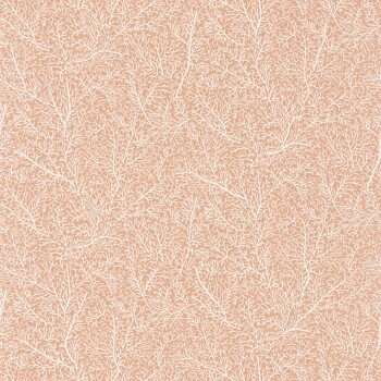 Pink non-woven wallpaper white corals Sea You Soon SYO102783097
