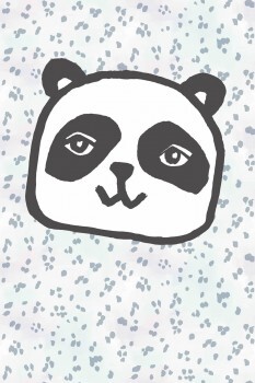 Wandbild Panda Blau Vlies