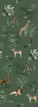 Rainforest Jungle Animals Mural Green Olive & Noah Behang Expresse INK7843
