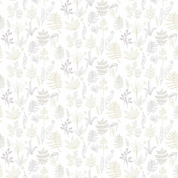 kleine Zweige Tapete weiß und grau Mondobaby Rasch Textil 113004