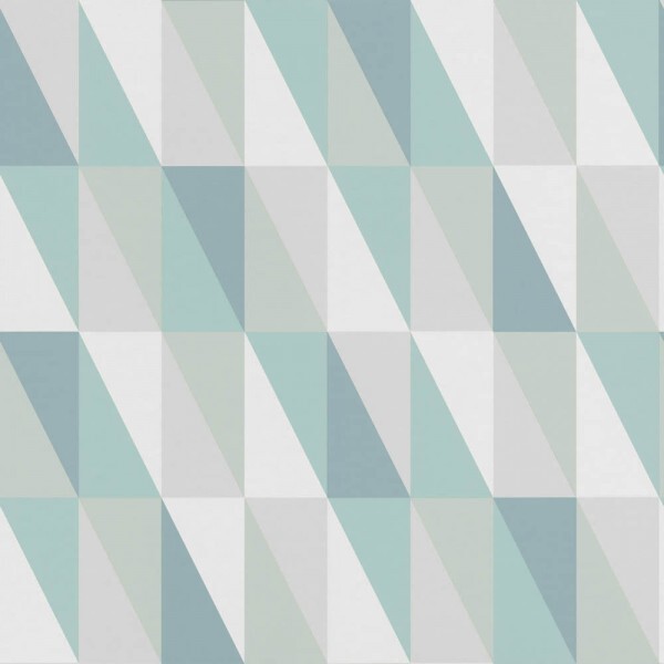 Non-woven wallpaper Mint Gray Graphic pattern