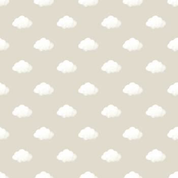 non-woven wallpaper clouds sky beige 014832
