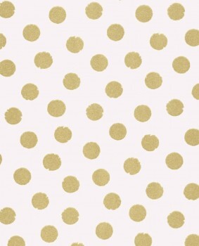 Golden Points Glitter White Wallpaper