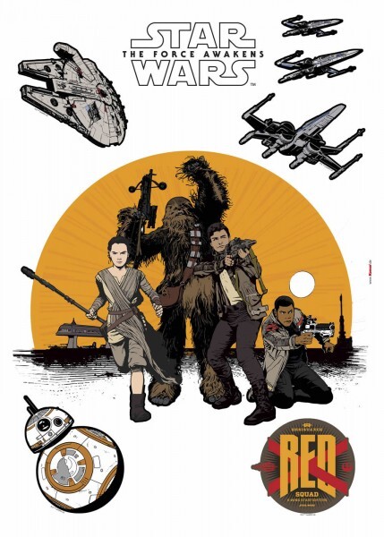 Sticker Wandsticker Star Wars Resistance Gelb/Schwarz