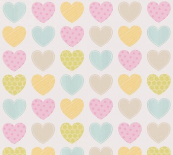 wallpaper Colorful Hearts
