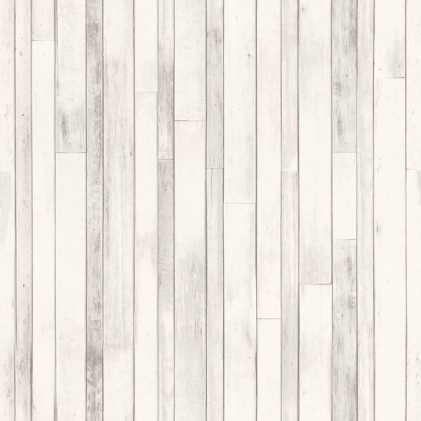 wood optics pearl white non-woven wallpaper