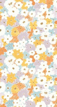 non-woven wallpaper summer blossoms flowers colorful LGG104416201