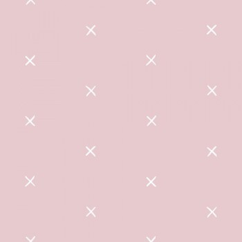 Wallpaper pink white crosses