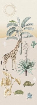 Wandbild Beige Wüste Giraffen Safari Sofie & Junar INK7637