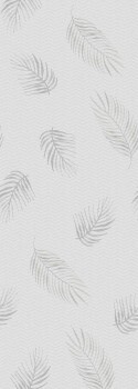 Wandbild Vlies Graue Blätter Zickzack-Muster INK7642