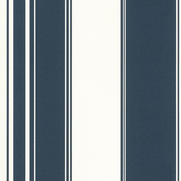 non-woven wallpaper blue stripes