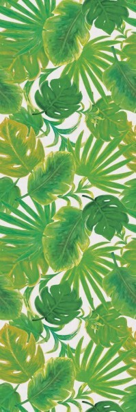palm leaves mural green non-woven