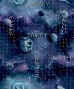 Dunkel-Blaue Tapete Planeten Galaxie Smita Good Vibes