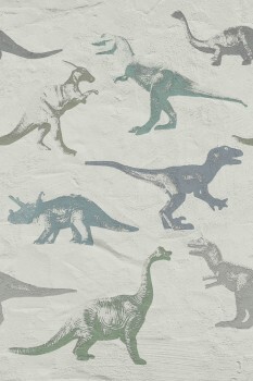 Wandbild Grau Dinosaurier